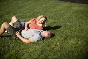 Couple on lawn after Lawn Doctor provided Residential Lawn Care in Asheville