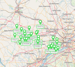 lawn care service area map