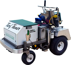 turf tamer machine ready to perform lawn aeration in Brewster