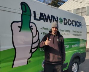 Lawn Doctor of Doylestown technician by van