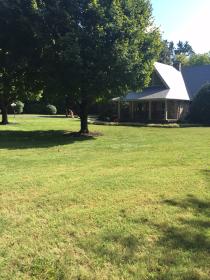 Beautiful front lawn showing yard care services in Chattanooga