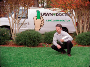 Lawn expert checking lawn for lawn aeration in Haddon Heights