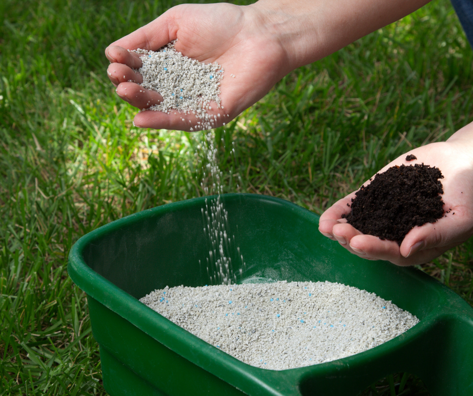 Post image hands holding different types of fertilizer