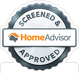 home advisor screen and approved badge