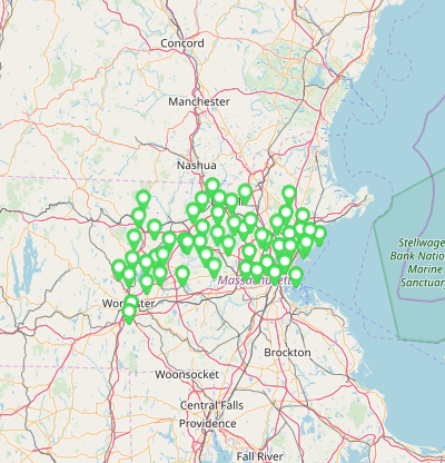 map of lawn care service area