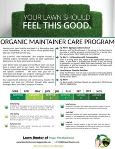 Organic Maintainer Care Program Flier