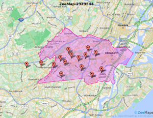 lawn care services in Union County NJ map