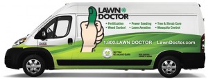 lawn care services van 