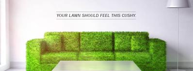couch made of lawn grass